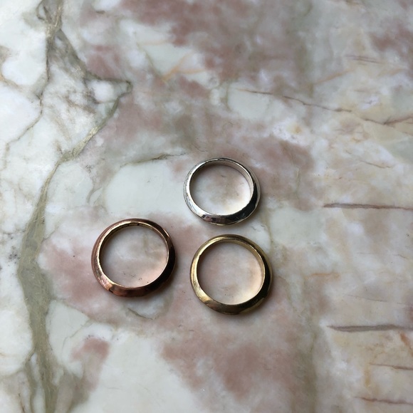 Chloe + Isabel Tri Color Stacking Rings - Picture 2 of 2